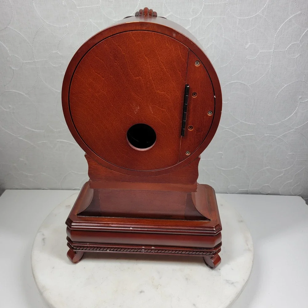 Bulova Rhapsody Mantel Clock Westminster Wood 3 Chime Battery Operated Drawer